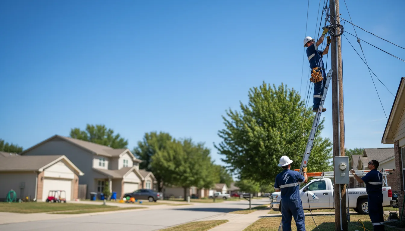 Residential electrician providing installation services in Mapleton, KS